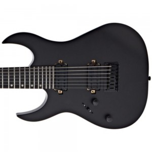Spira Guitars S-407 MBK LH Roasted Maple HH 7-String (Left-Handed) - Satin Black